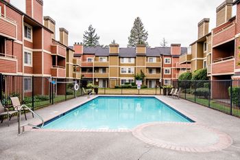 the swimming pool at our apartments